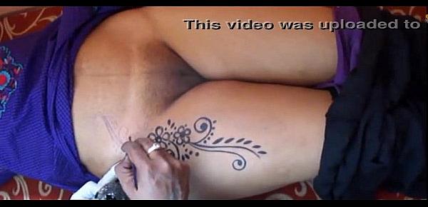  Mona Bhabhi Indian Night Queen Tatto On Her Sexy Legs